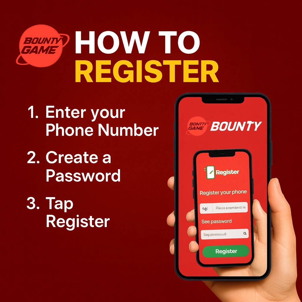 Register for BountyGame - Create Gaming Account & Start Earning Real Money Online - Color Prediction Games